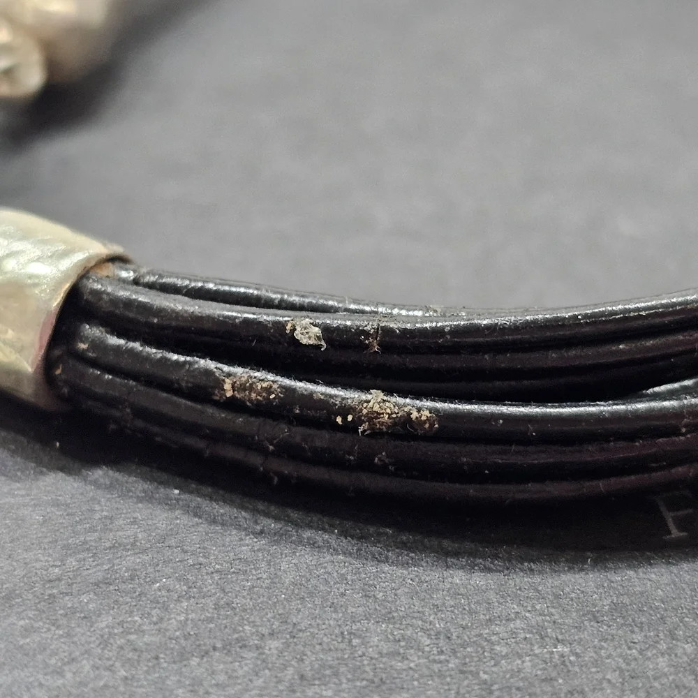 Silpada Leather and 925 Silver Bracelet Adjustable - Picture 13 of 16